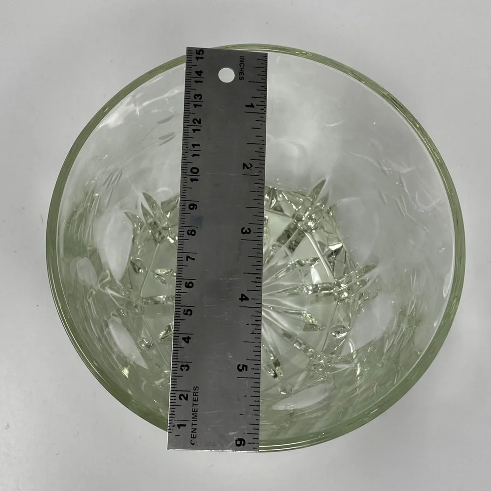 Princess House Clear Crystal Ice Bucket Heritage Floral Etched Design 6